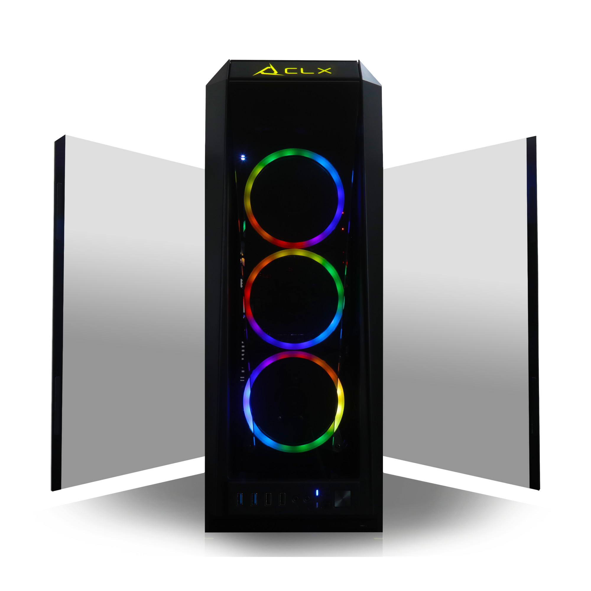 CLX SET VR-Ready Gaming Desktop - Liquid Cooled Intel Core i9 10920X 3.5Ghz 12-Core Processor, 64GB DDR4 Memory, GeForce RTX 3070 8GB GDDR6 Graphics, 1TB SSD, 6TB HDD, WiFi, Windows 10 Home 64-bit