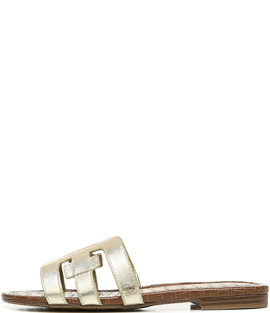 Sam Edelman Bay Metallic Double E Leather Sandals