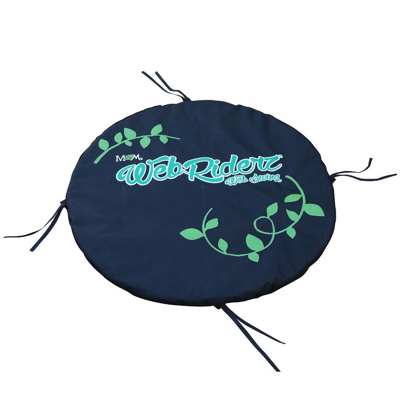 Web Riderz All-Weather Outdoor Tie-Down 600D Dacron Web Backyard Saucer Tree Swing Cushion, Black