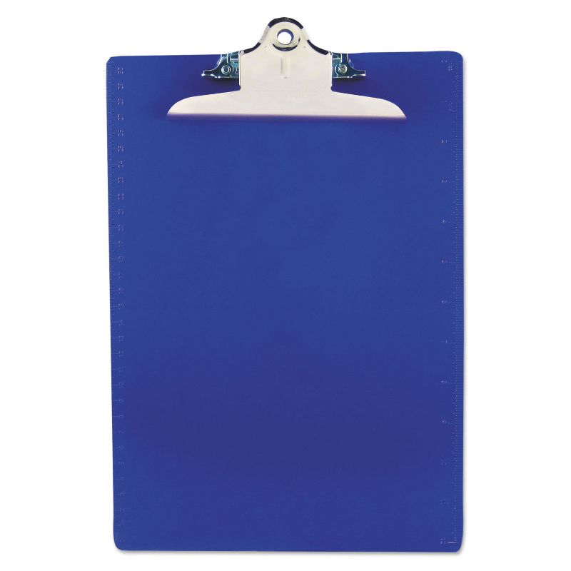 Saunders Recycled Plastic Clipboards 1" Clip Cap 8 1/2 x 12 Sheets Blue 21602