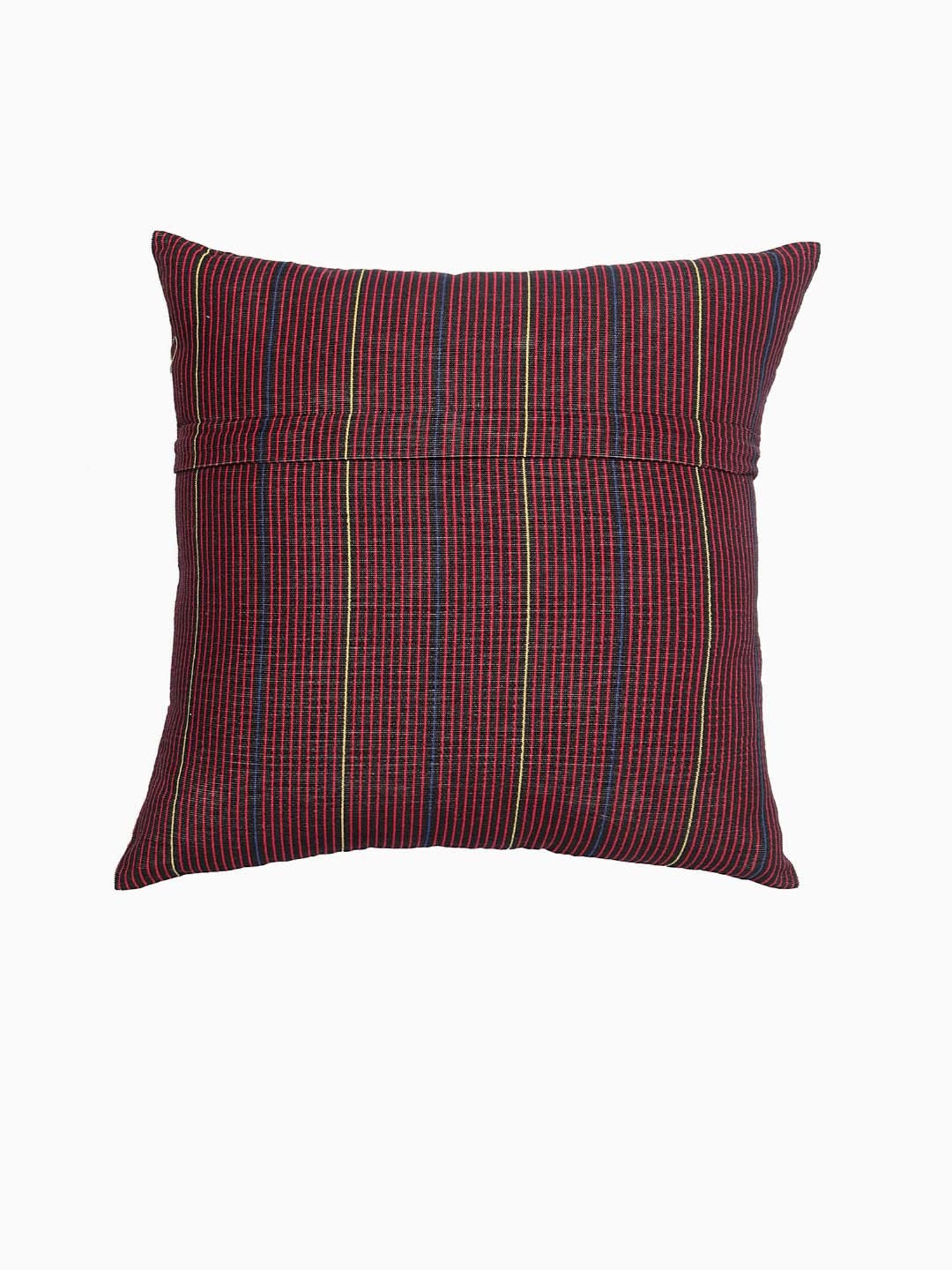 NEUDIS Premium Cotton Coudray Maroon & Navy Cushion Covers - Set of 2