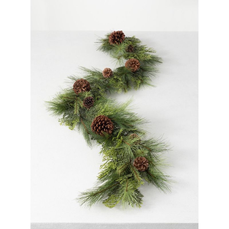 Sullivans 6' Pine & Cone Artificial Garland 72"L Green