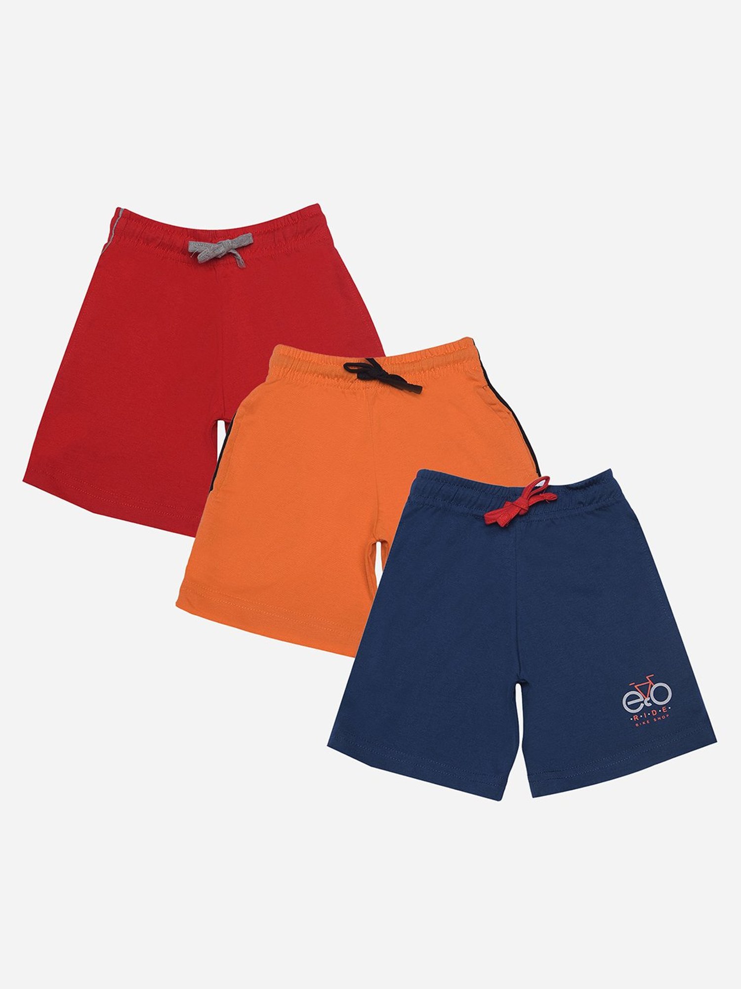 Dollar Boys Assorted Solid Bermuda (Pack Of 3)