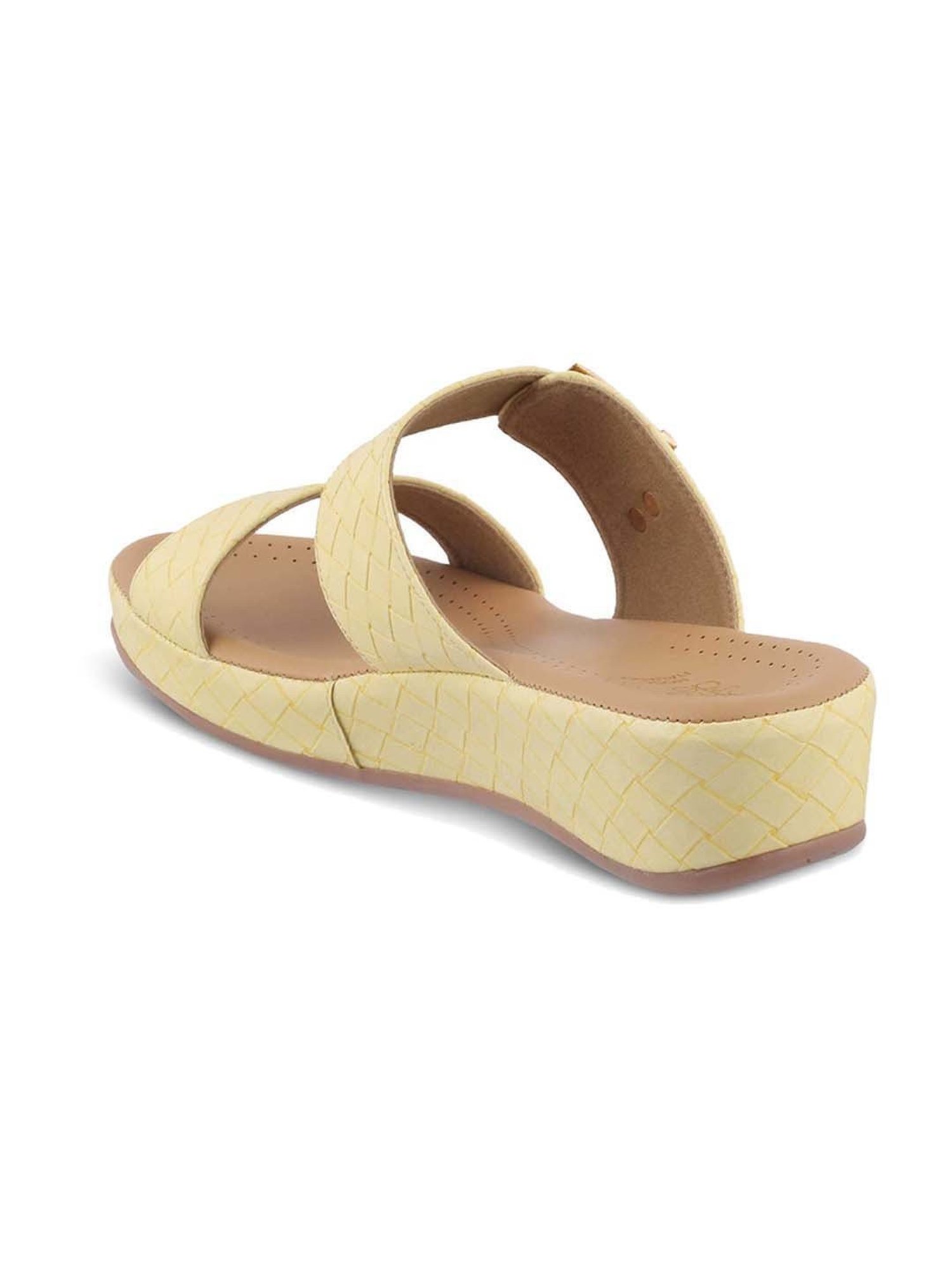 Tresmode Women's Yellow Casual Wedges