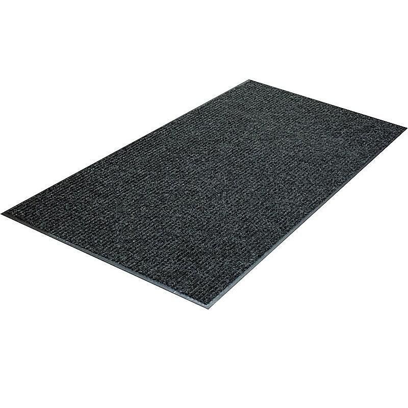 1'4"x2'4" Rectangle Indoor and Outdoor Polyurethane Floor Mat Black - PiccoCasa