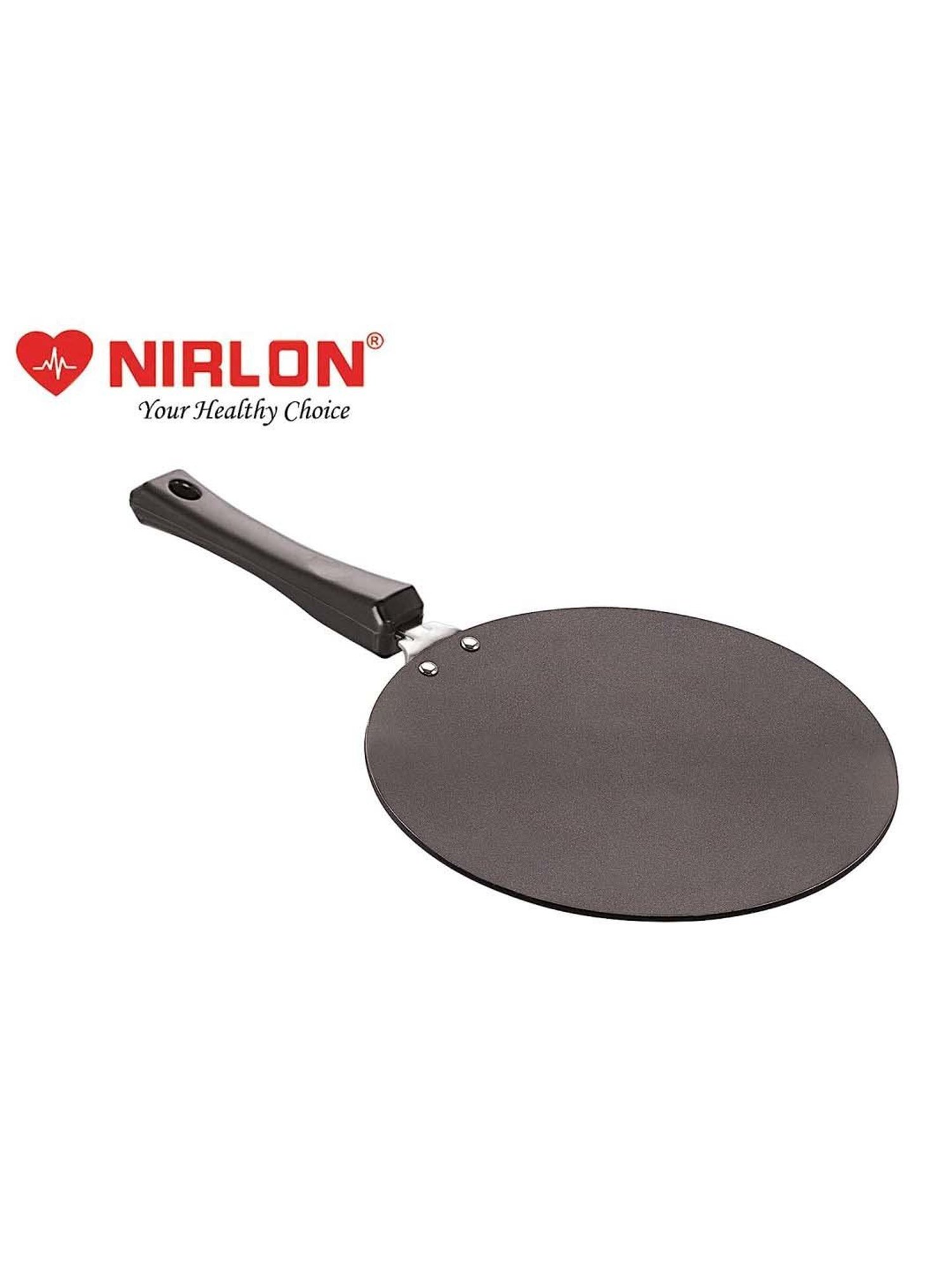 Nirlon Black Aluminium 28 cm Induction 3-Layer Non-Stick Concave Roti Tawa (0.5 L)