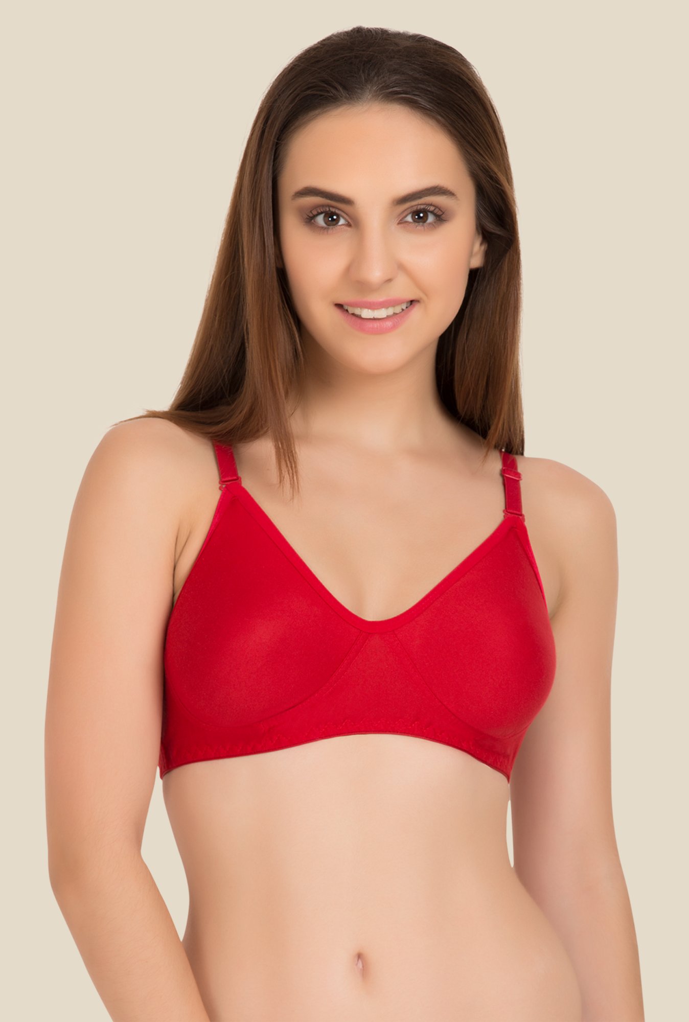 Tweens Red & Yellow Non Padded Bra (Pack Of 2)