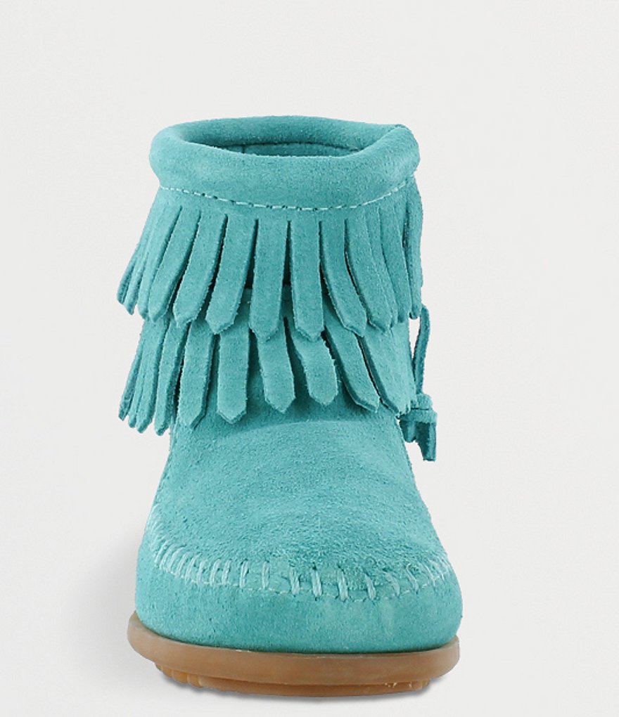 Minnetonka Girls' Double Fringe Suede Boots (Toddler)