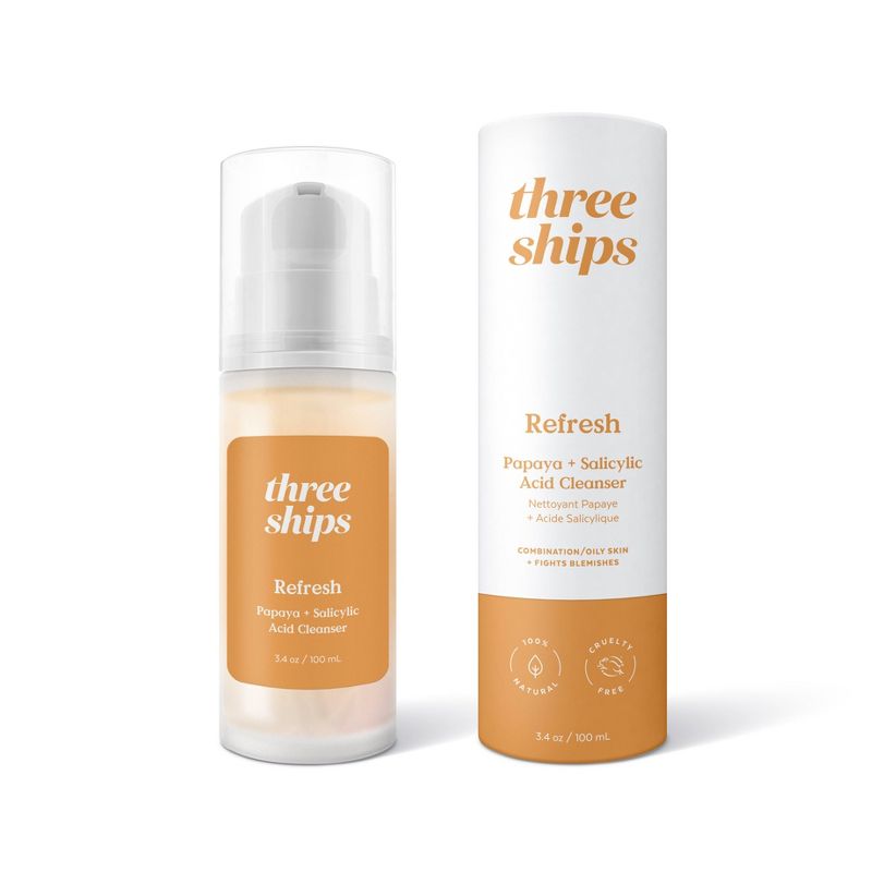 Three Ships Refresh Papaya and Salicylic Acid Cleanser - 3.4 fl oz