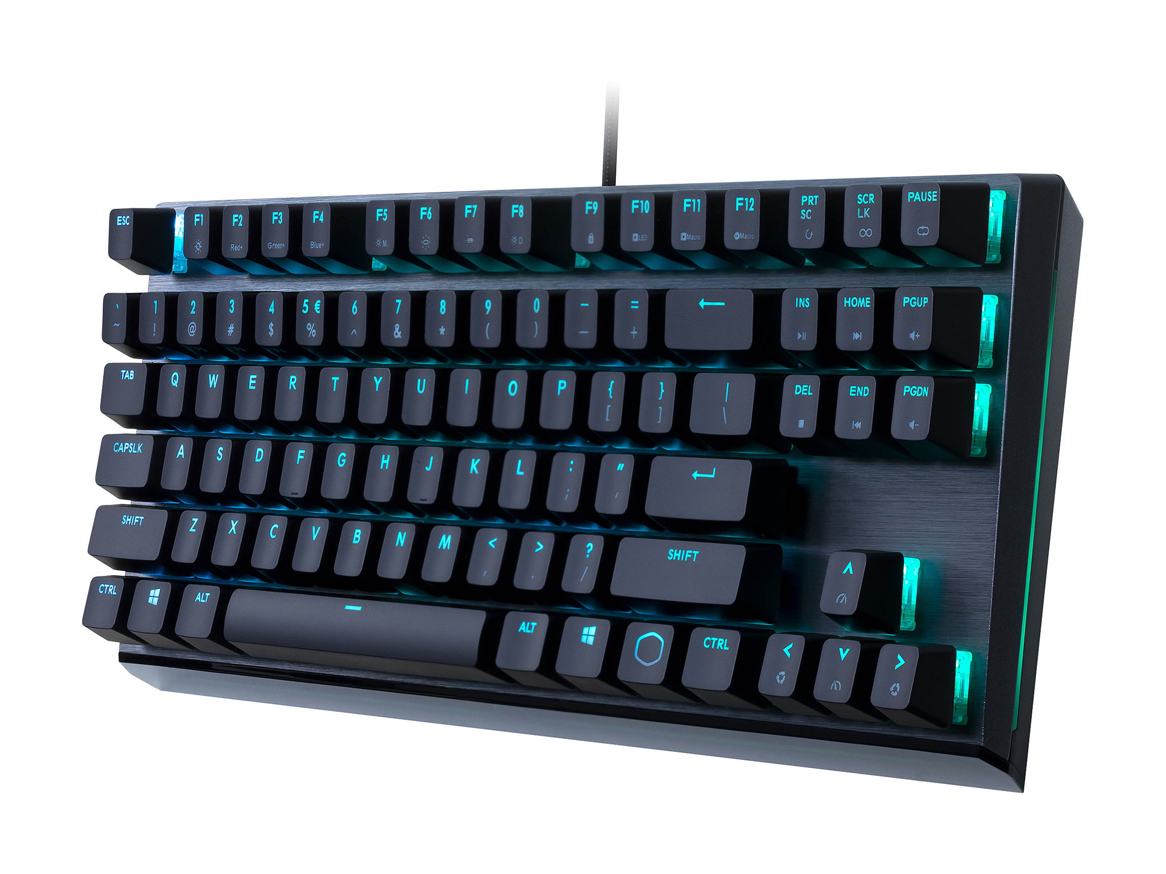 MasterKeys MK750 Mechanical Gaming Keyboard with Cherry MX Blue, RGB Per-Key lighting, and Removable Wrist Rest by Cooler Master