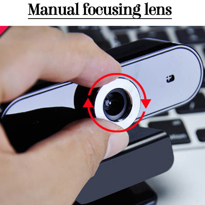 360&deg; Rotatable USB 2.0 HD Camera Webcam Clip Web Cam With Microphone For PC