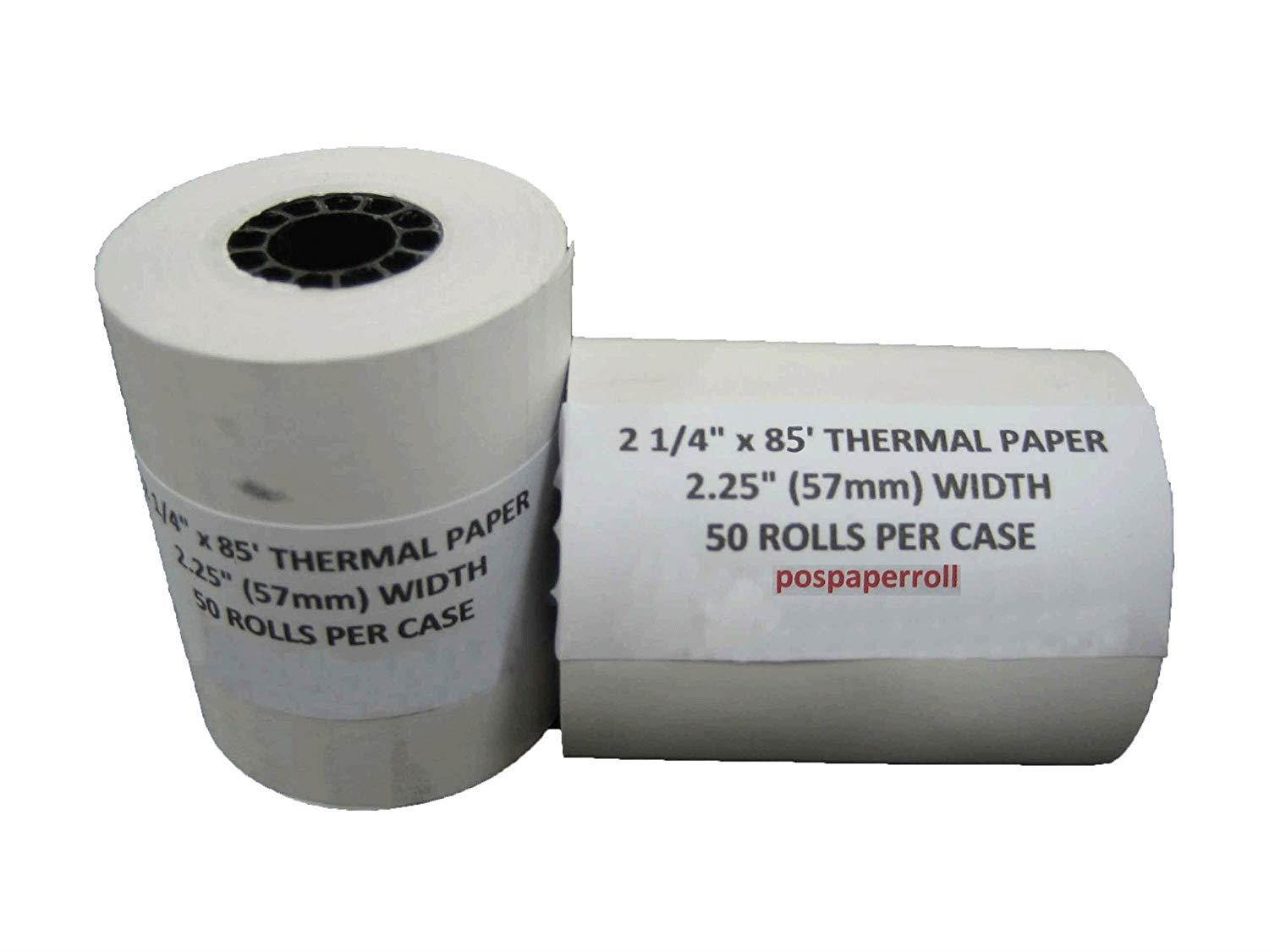 Thermal Paper Rolls for Verifone Credit Card Receipt Printers, 2 Cases-:-Total 100 Rolls