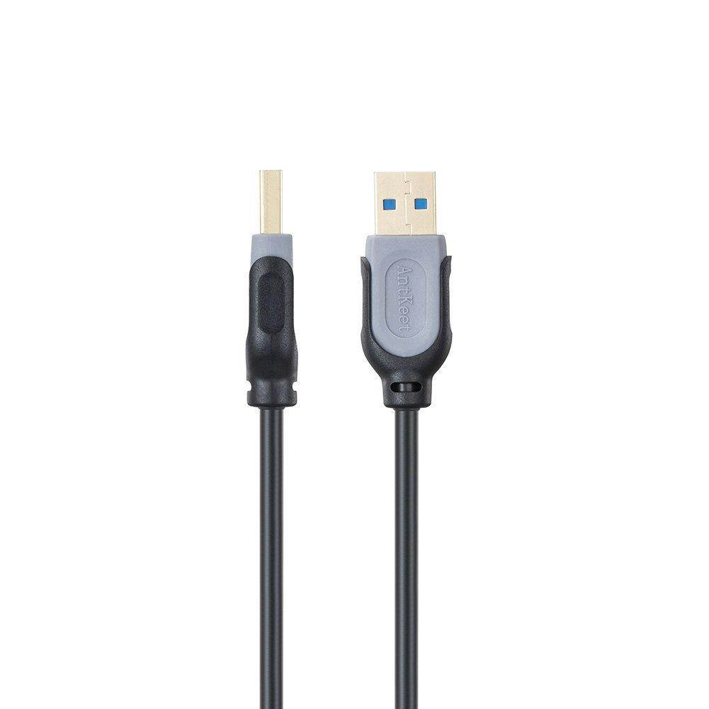 USB To USB Cable, AntKeet 3ft-2pack USB 3.0 Type A to A 24/28AWG Cable Cord Data Transfer Rates up to 5.0Gbps for Hard Drive Enclosures, Printers, Modems, Cameras,Blu-ray Optical Drive