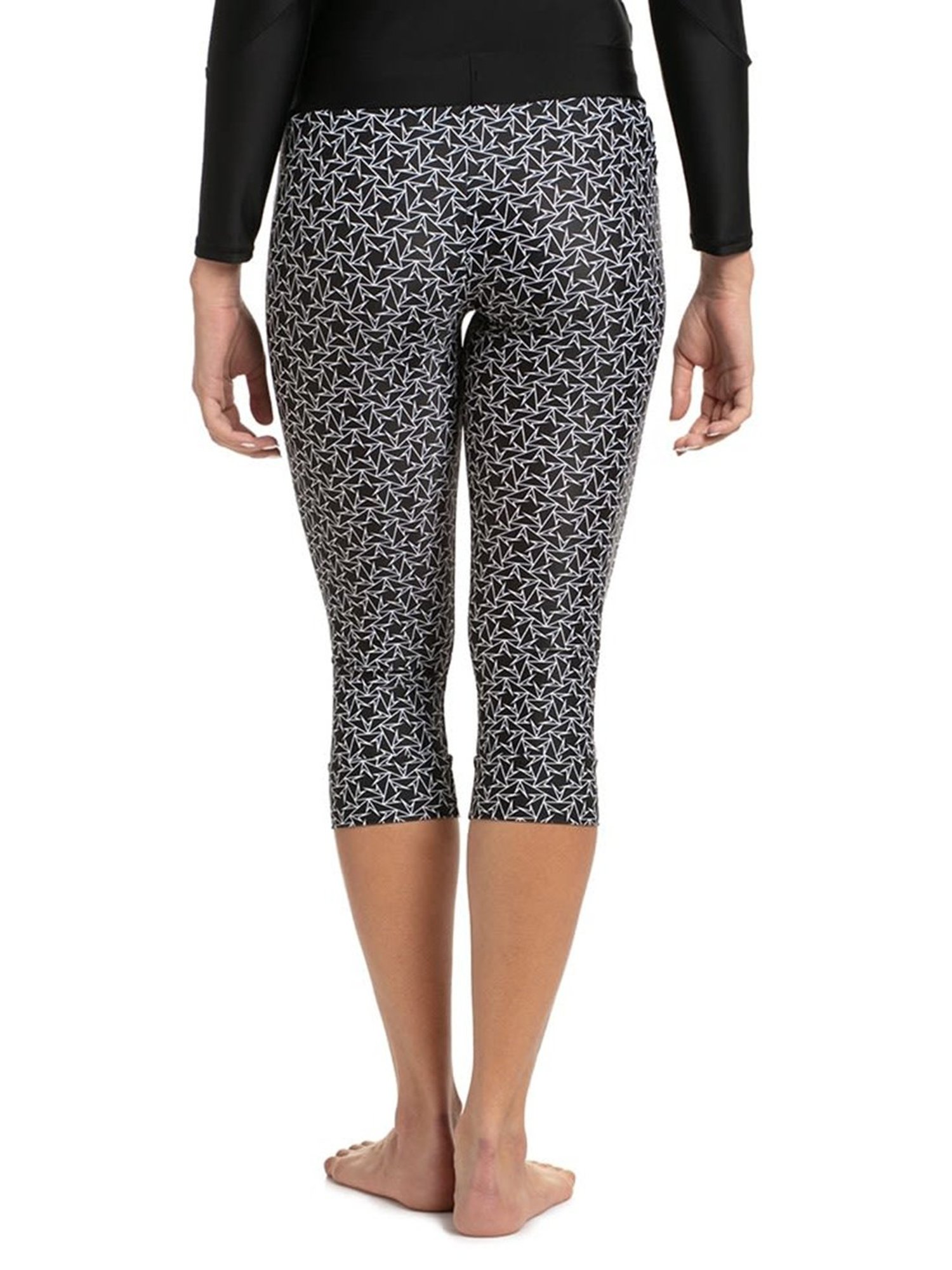 Speedo Black Printed Capris
