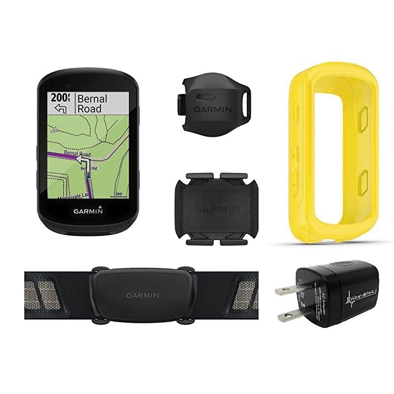Edge 530 GPS Cycling Computer with included original Silicone Case and Wearable4U Wall Charging Adapter Bundle
