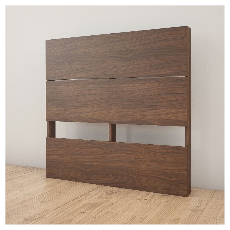 Newport Platform Bed and Headboard - Full - Walnut - Nexera
