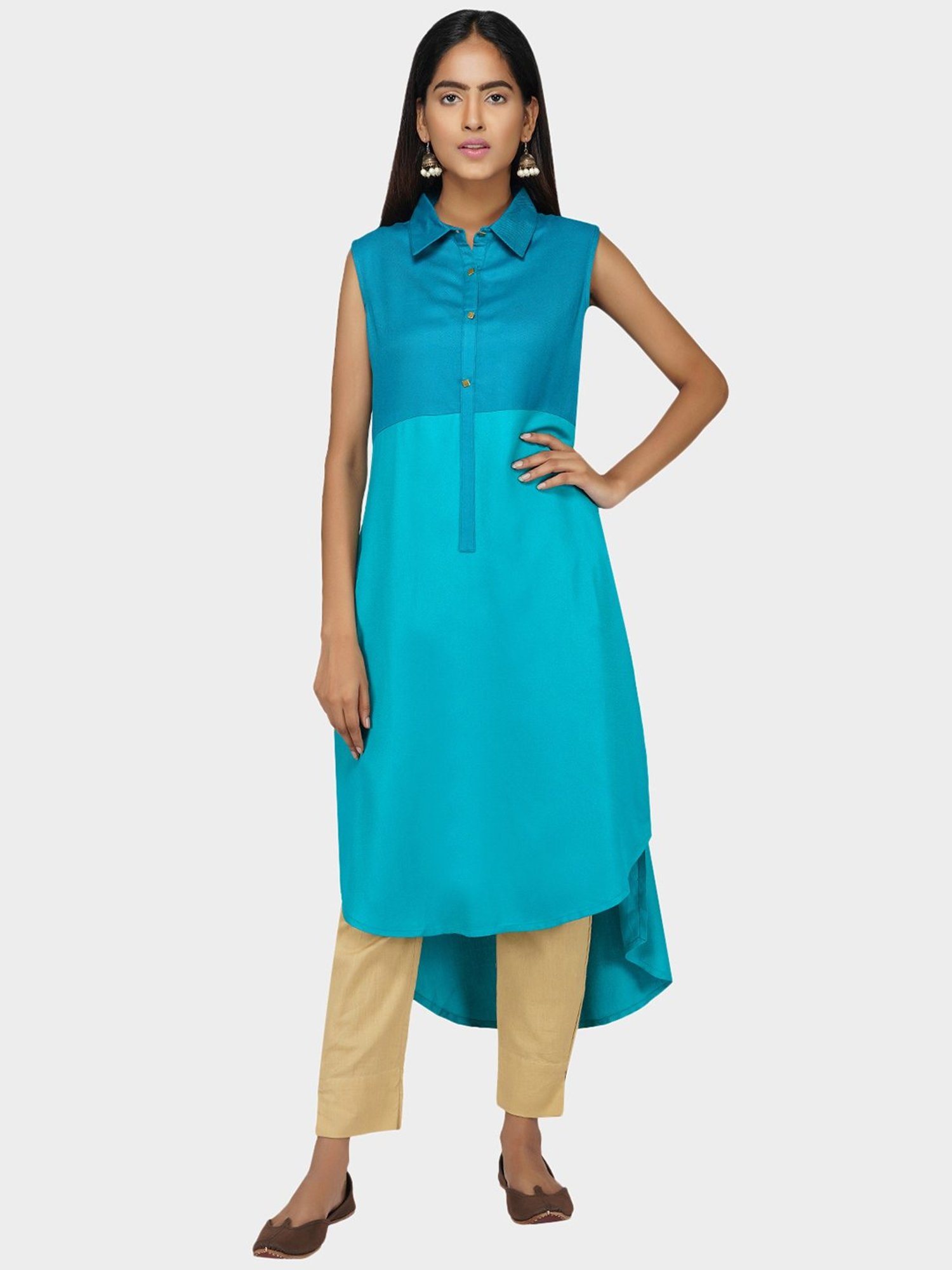 Paislei Green Viscose Kurta