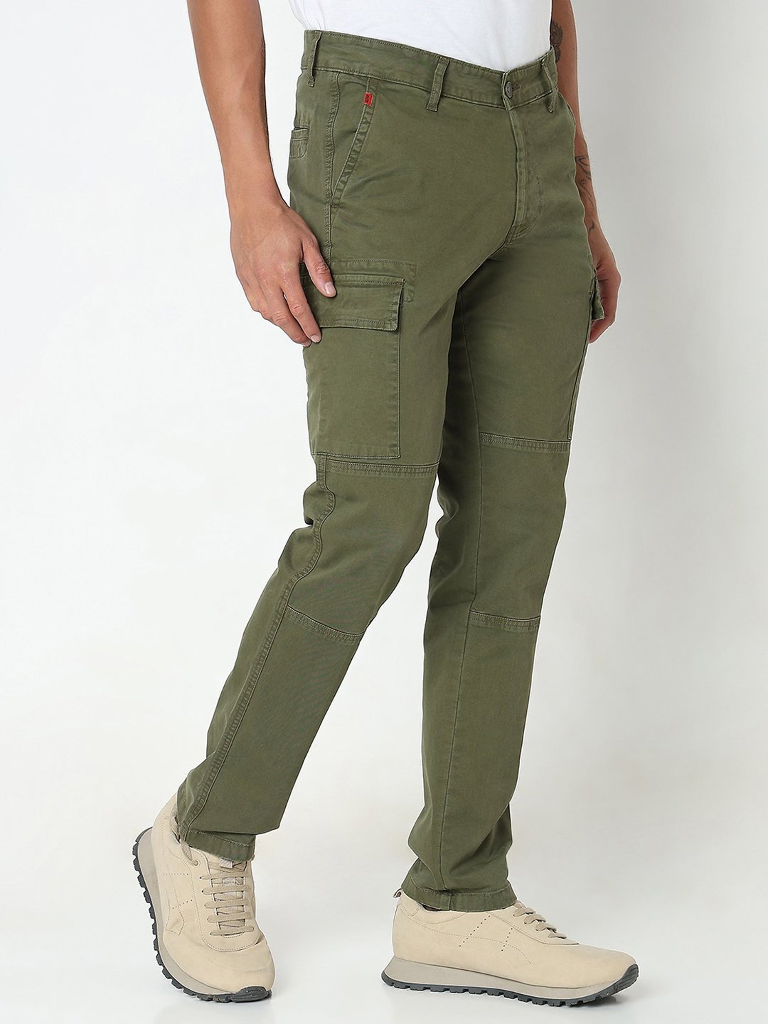 Spykar Green Regular Fit Cargos