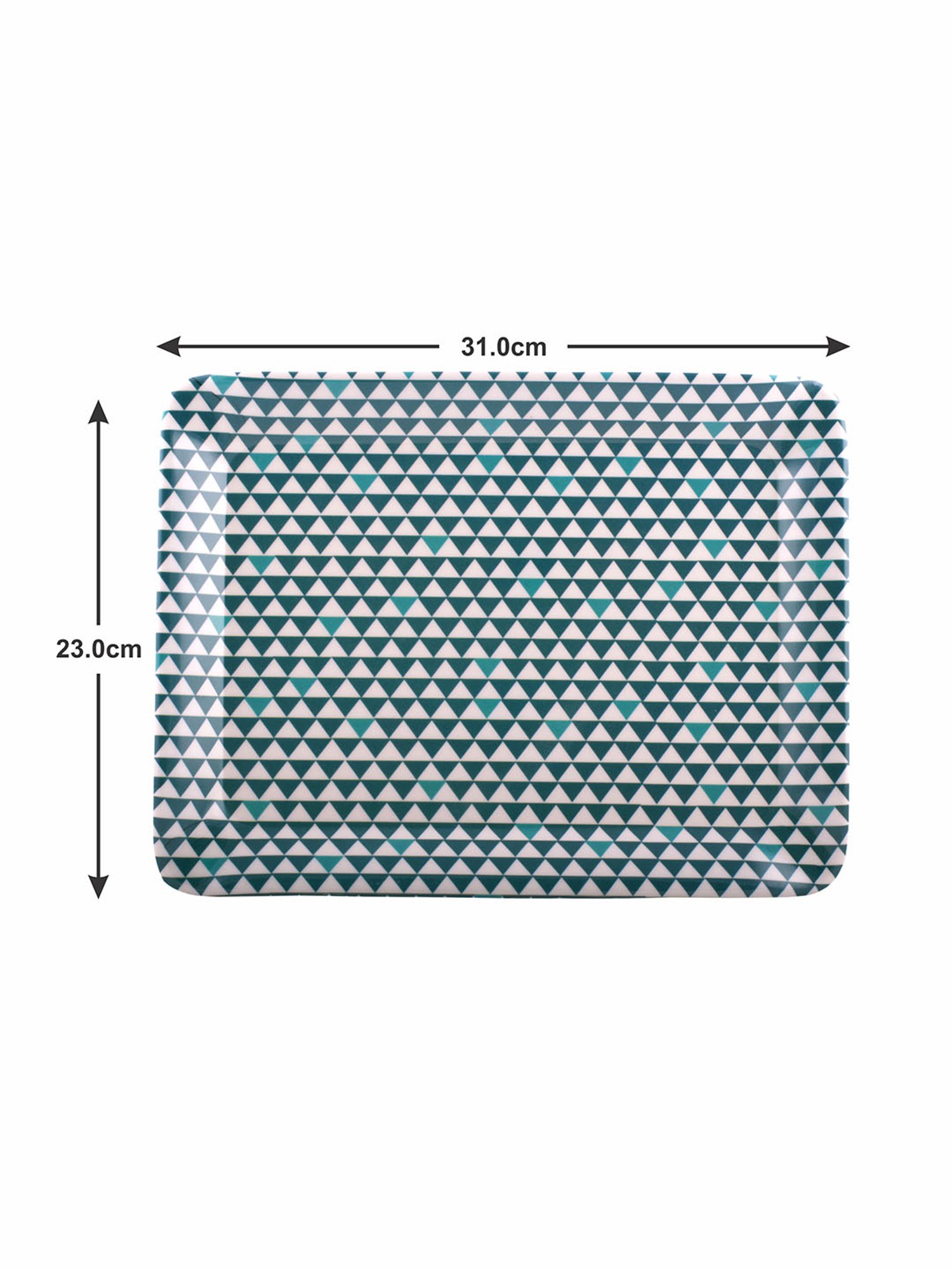 Goodhomes Green Melamine Serving Trays - Set of 3