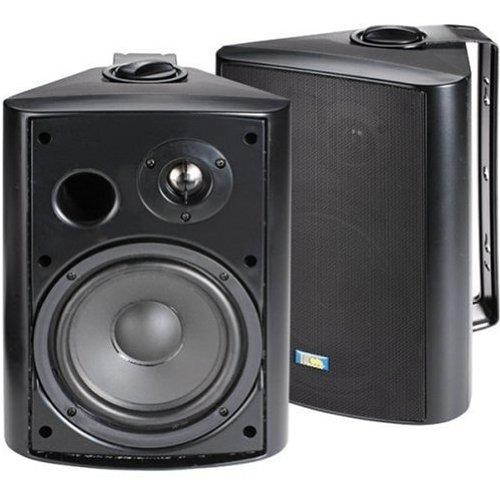 TIC ASP120-B 6.5" Weather-Resistant Outdoor Patio Speakers with 70v Switch (Pair) - Black