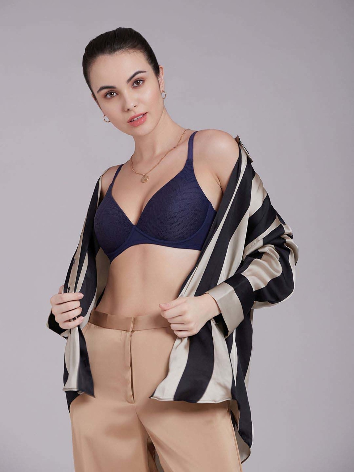 Wacoal Navy Self Pattern Everyday Bra