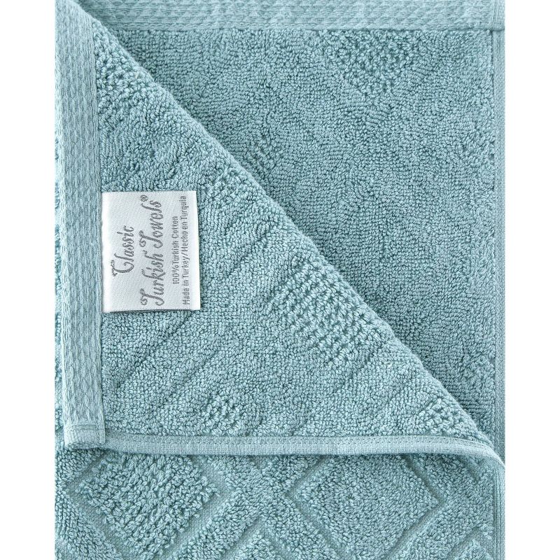 6pc LaRue Turkish Cotton Bath Towel Set Green - Makroteks