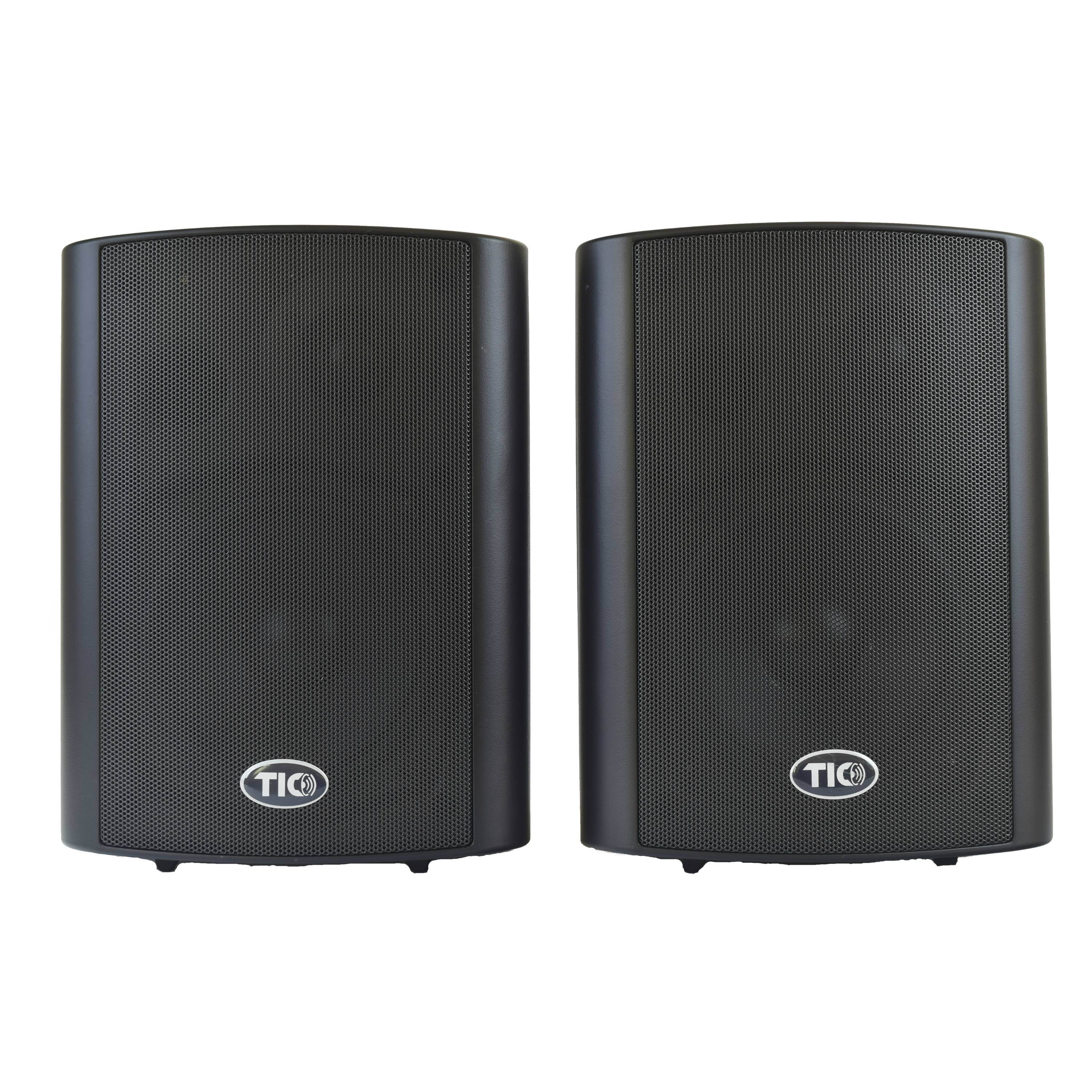 TIC PAT5-B 5" Indoor/Outdoor Weather-Resistant 2-Way Patio Speakers (Pair) - Black