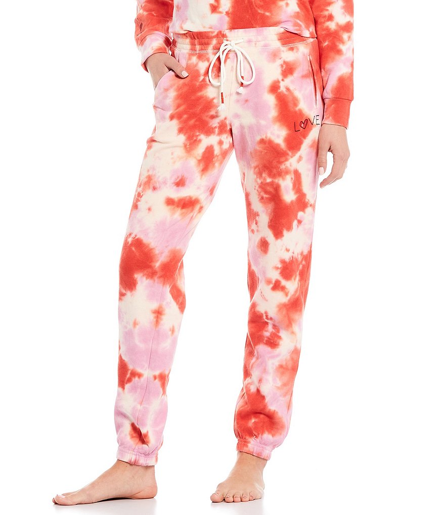 PJ Salvage Daydreams Doodles Tie Dye Long-Sleeve Coordinating Sleep Jogger
