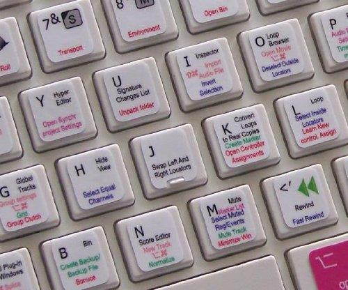 NEW APPLE LOGIC 9 (AUDIO EDITING) KEYBOARD STICKER ON WHITE BACKGROUND WORKS WITH APPLE
