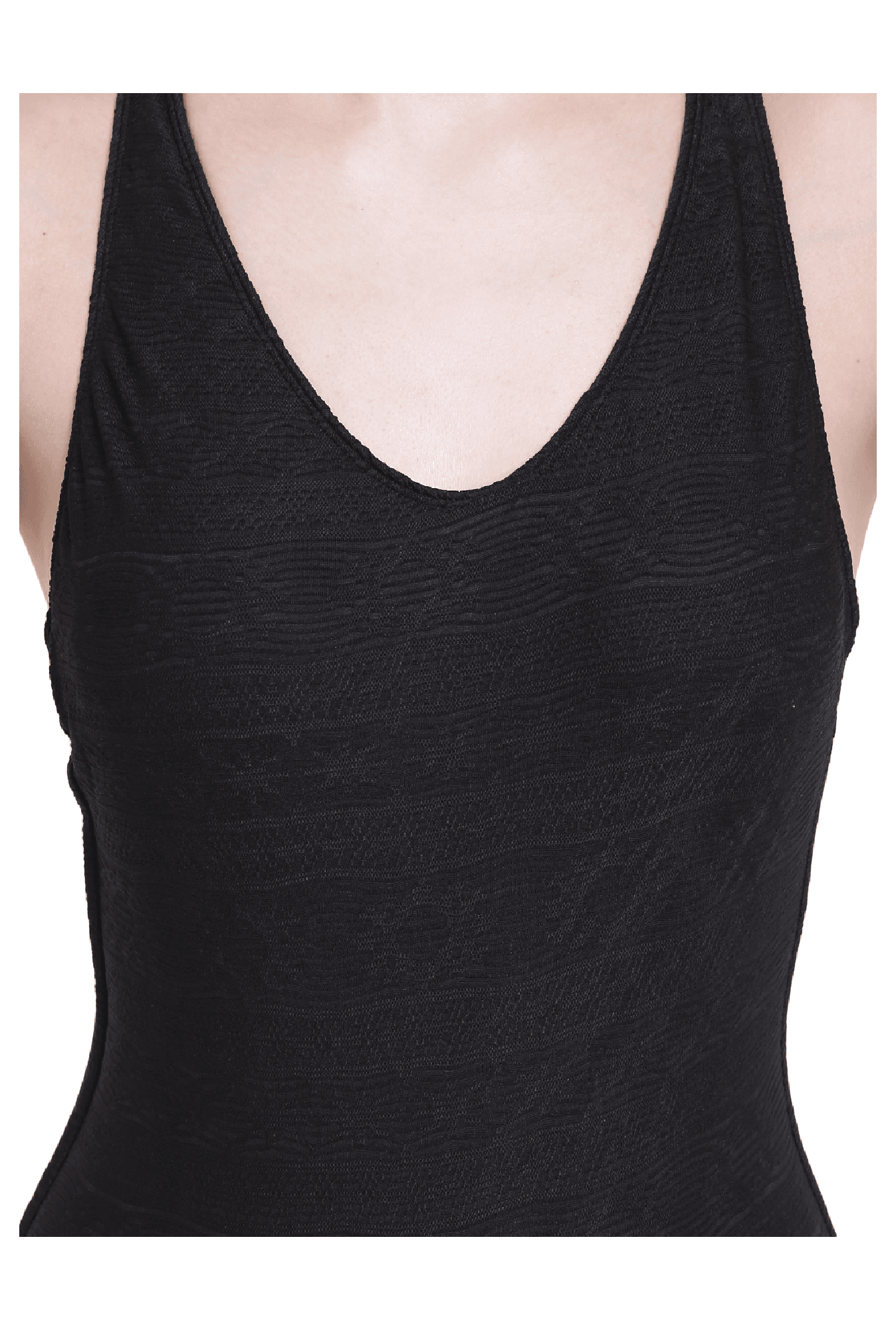 La Intimo Black Striped Monokini Swimsuit