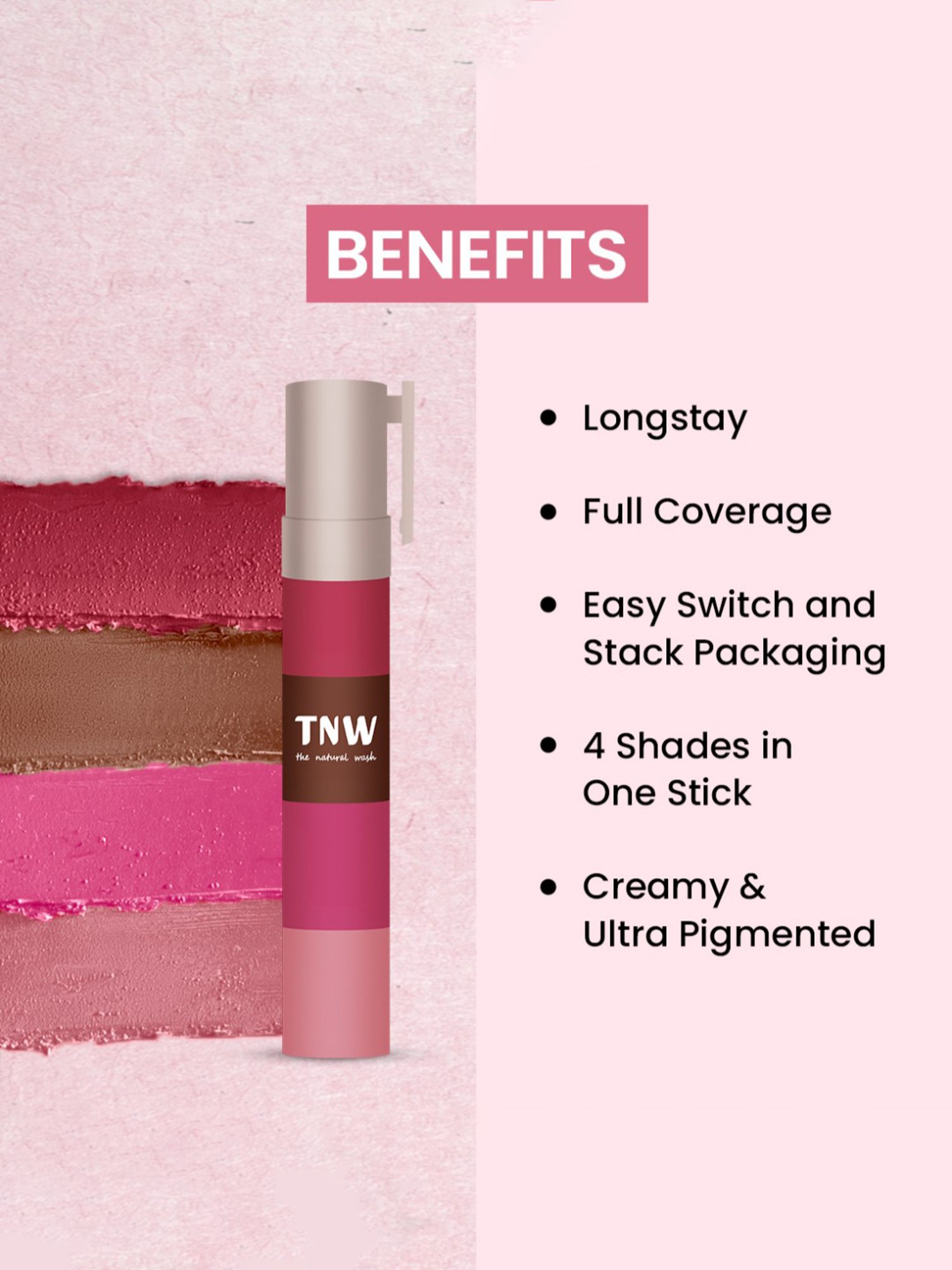 TNW-The Natural Wash Longstay Lipstack Playlist - 6.4 gm