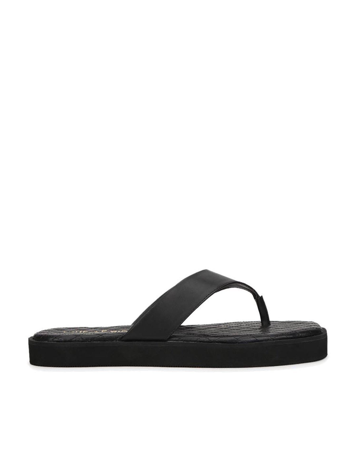 Truffle Girl by Truffle Collection Women's Black Thong Sandals