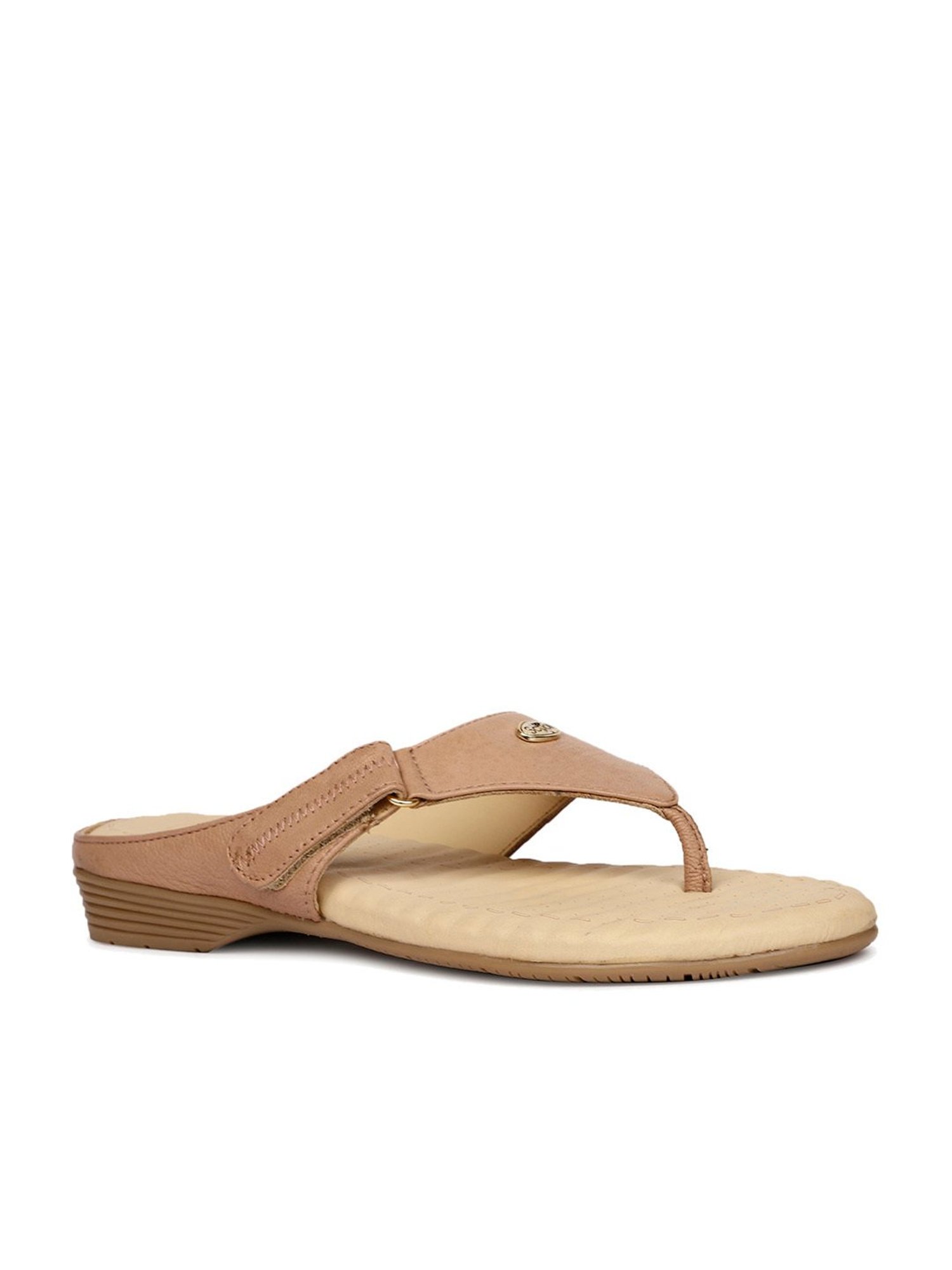 Scholl by Bata Women's Nude Thong Wedges
