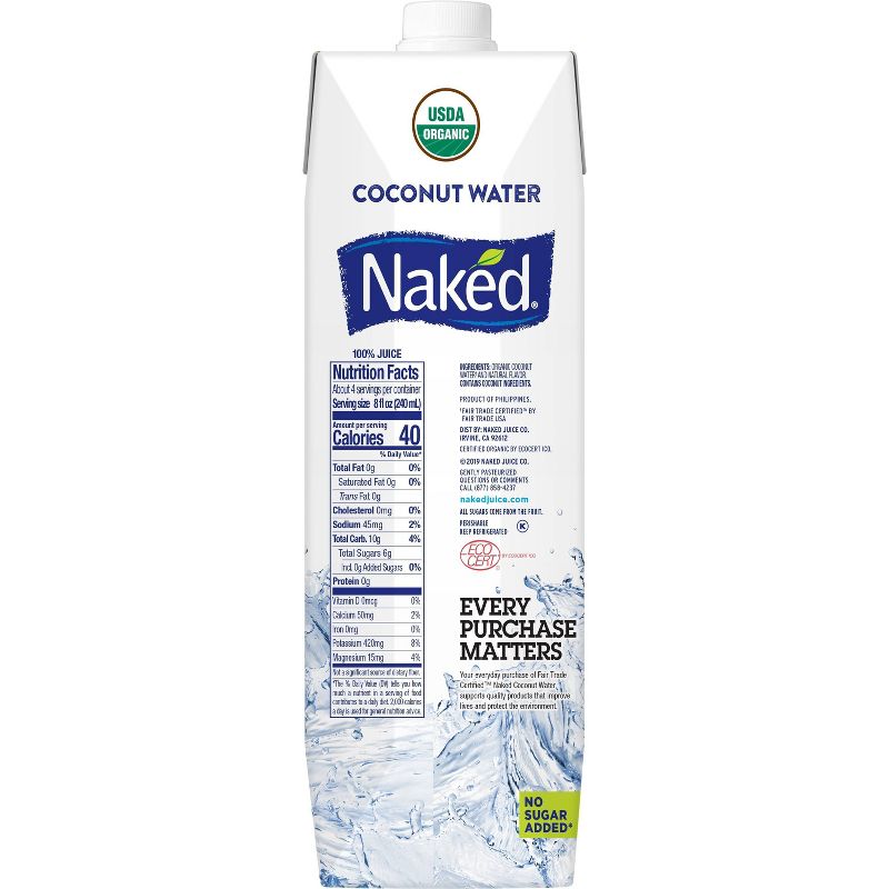 Naked Juice Organic Coconut Water - 33.8 fl oz Bottle