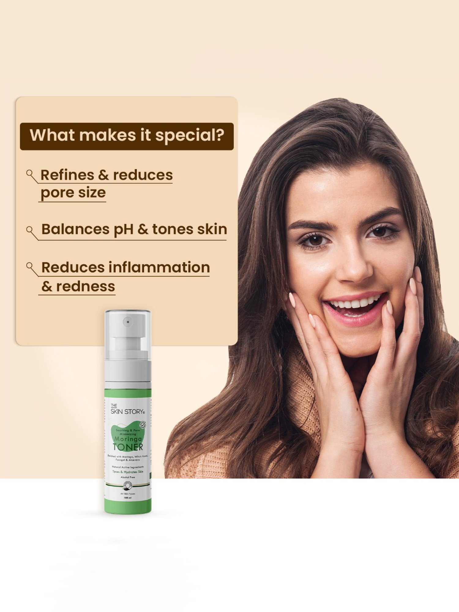 The Skin Story Moringa Soothing & Pore Minimizing Toner - 100 ml