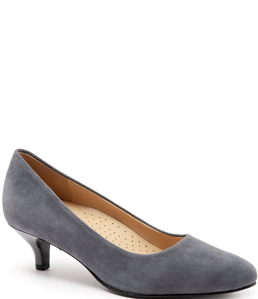Trotters Kiera Suede Kitten Heel Pumps
