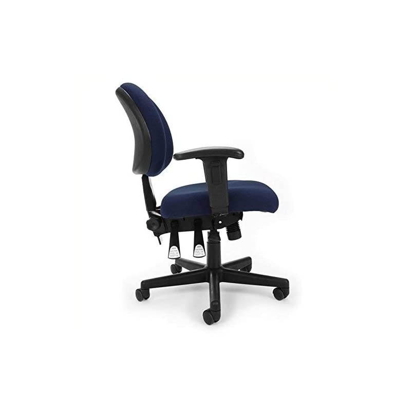 Continuous-Use Seating - Chair with Arms - 18-22" Seat Height - Navy Vinyl - Navy Vinyl