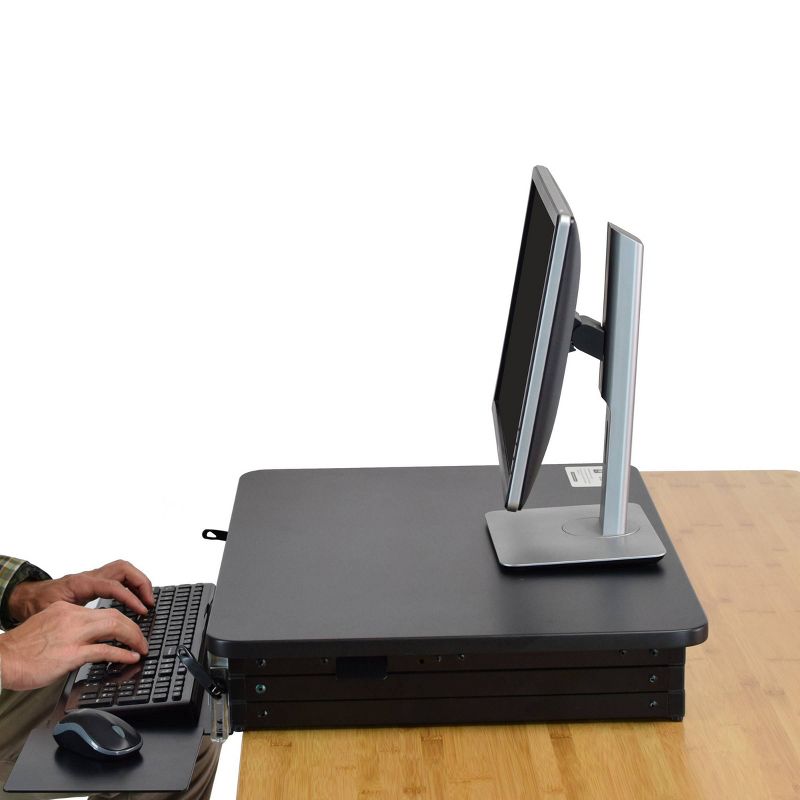 Tall Adjustable Standing Desk Riser Black - Uncaged Ergonomics