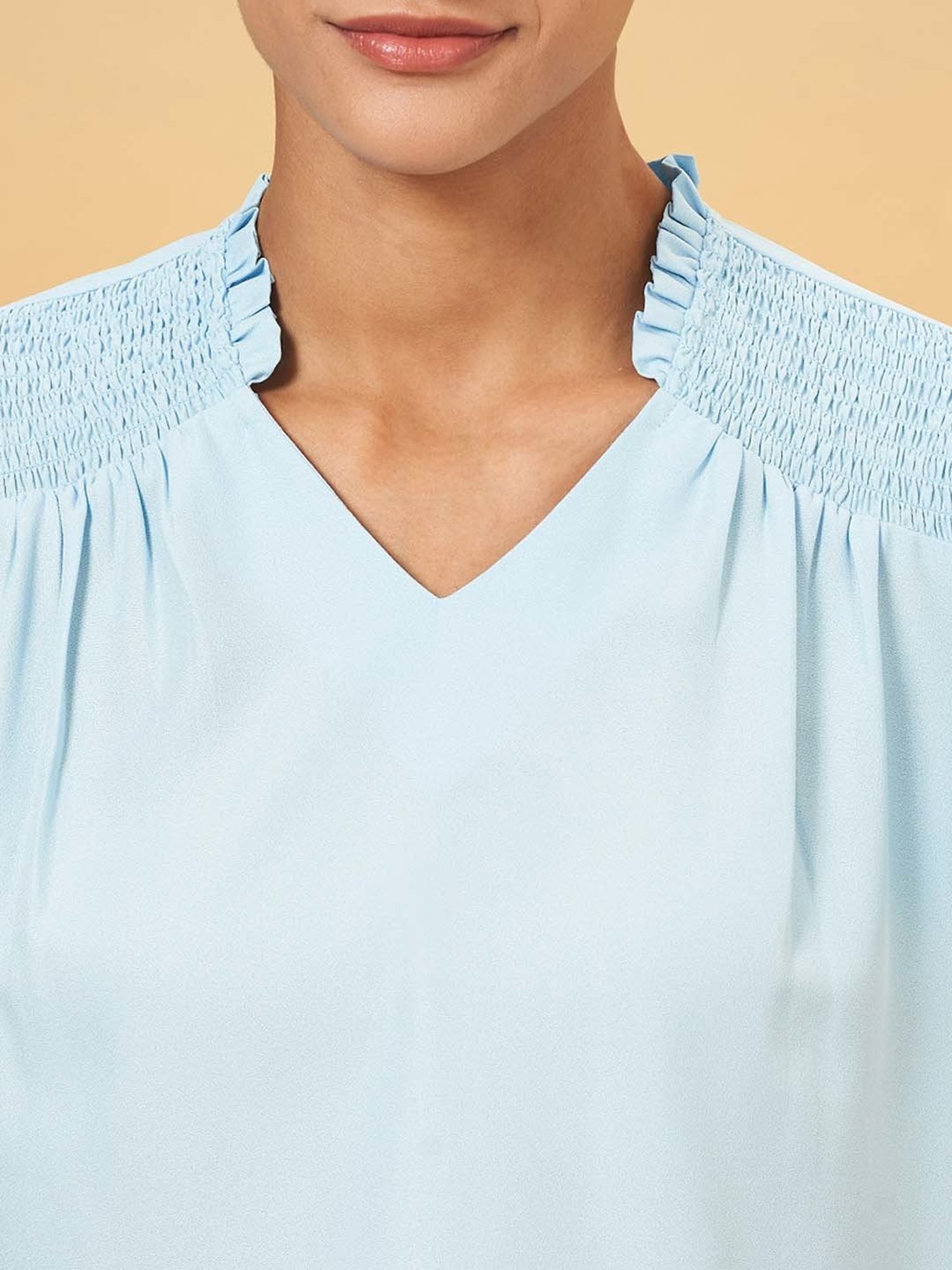 Annabelle by Pantaloons Blue Comfort Fit Top