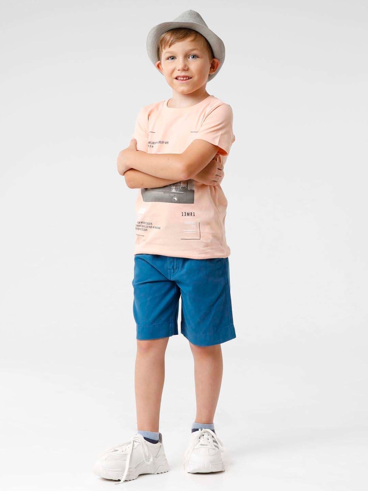 Kate & Oscar Kids Teal Blue Cotton Regular Fit Shorts