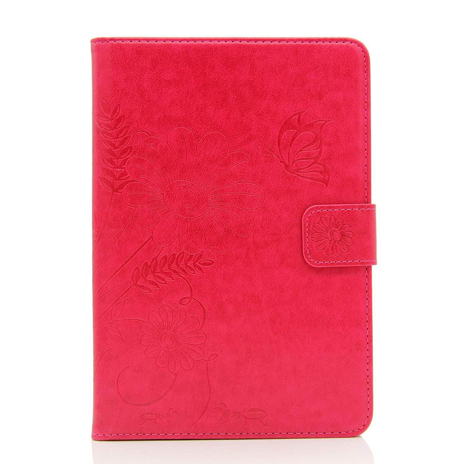 iPad mini 1/2/3 Case,Artyond Card Slot Stand Case Smart Magnetic Cover With [Auto Wake/Sleep Feature] Soft Micro Fiber TPU Leather Protective Case For Apple iPad mini 1 2 3 (Red)