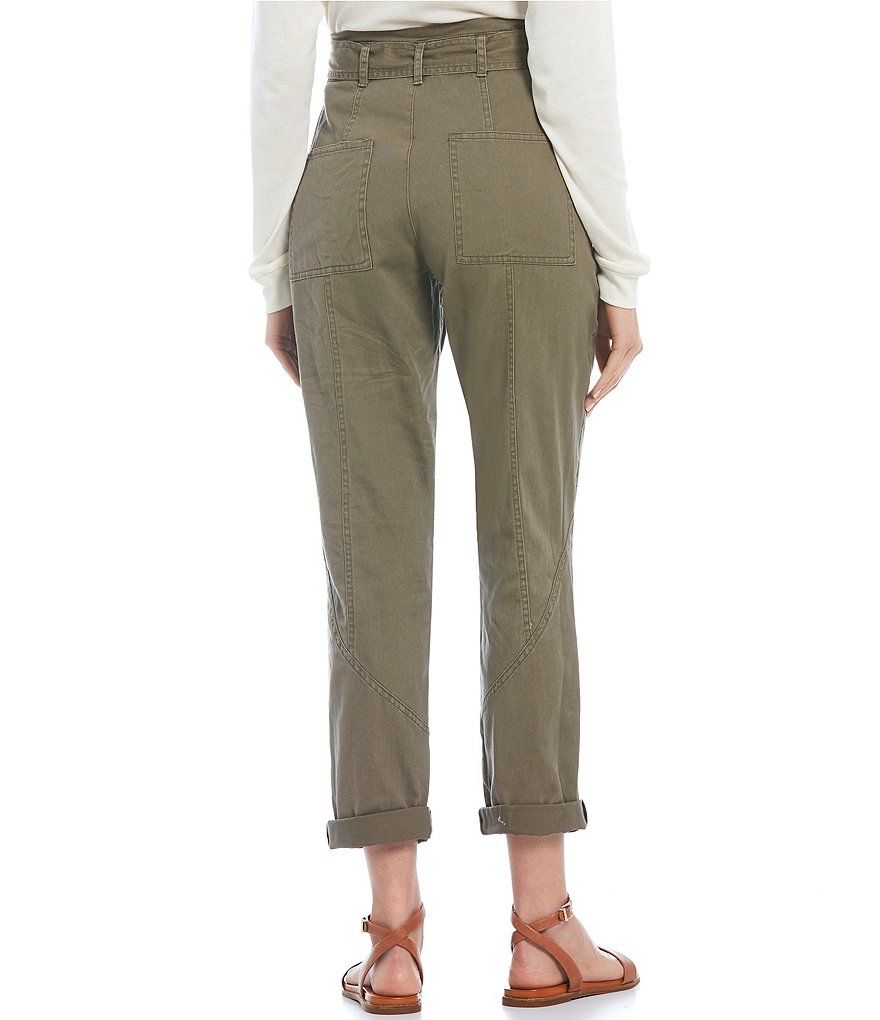 June & Hudson Paperbag Waist Belted Trouser Pants