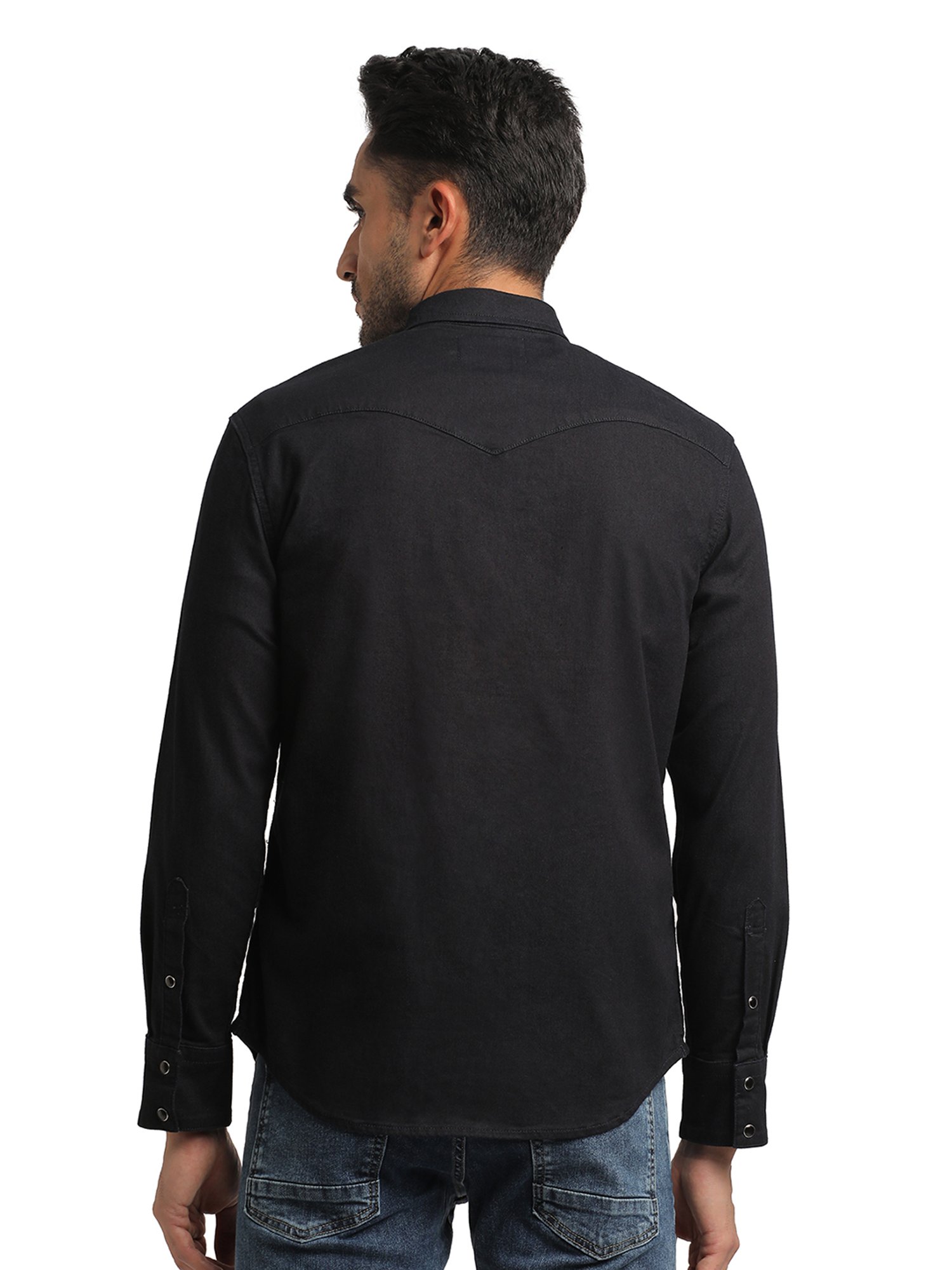 EVERBLUE Dark Ink Blue Regular Fit Shirt