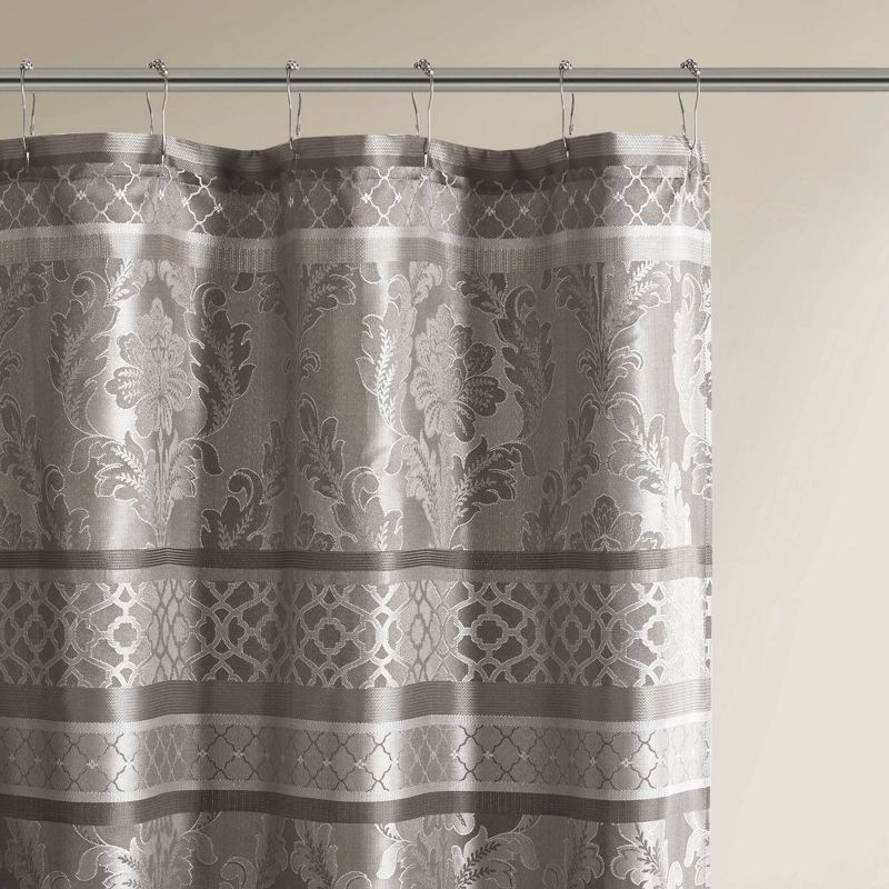 Mirage Jacquard Shower Curtain Gray