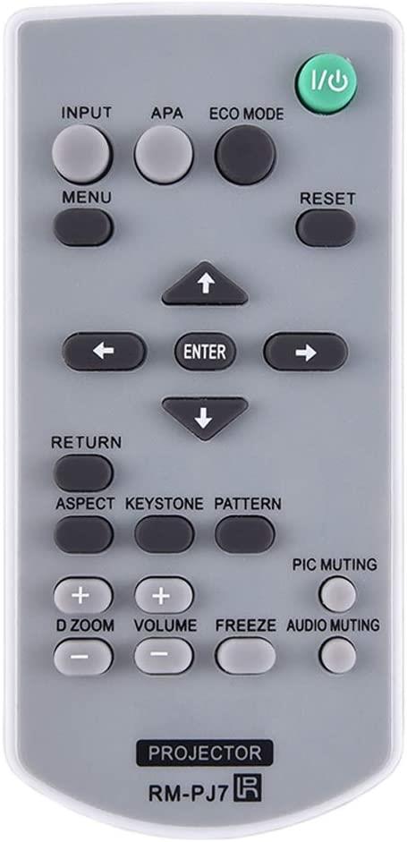 INTECHING RM-PJ6/ RM-PJ8 Projector Remote Control for Sony VPL-CS21, VPL-DX10, VPL-DX11, VPL-DX15, VPL-ES7, VPL-EW7, VPL-EX130, VPL-EX7, VPL-EX70, VPL-MX20, VPL-MX25, VPL-TX7, VPL-TX70, VPL-SW526CM