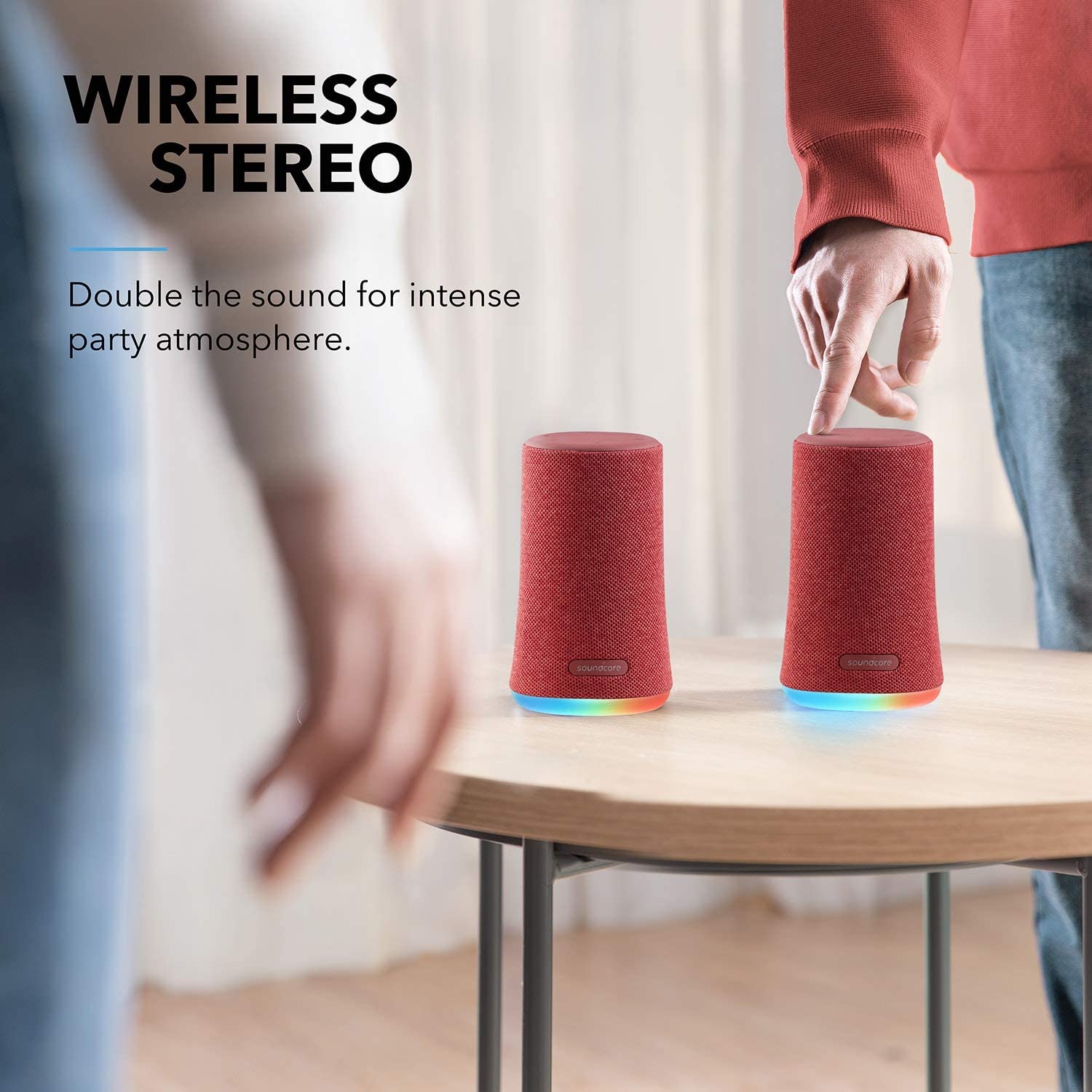 Anker Soundcore Flare Mini Bluetooth Speaker, Outdoor Bluetooth Speaker, IPX7 Waterproof for Outdoor Parties, LED Show with 360&deg; Sound and BassUp technology