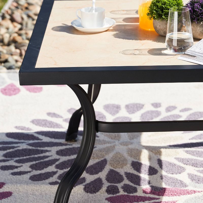 5pc Steel Patio Dining Sets Cream - Lokatse