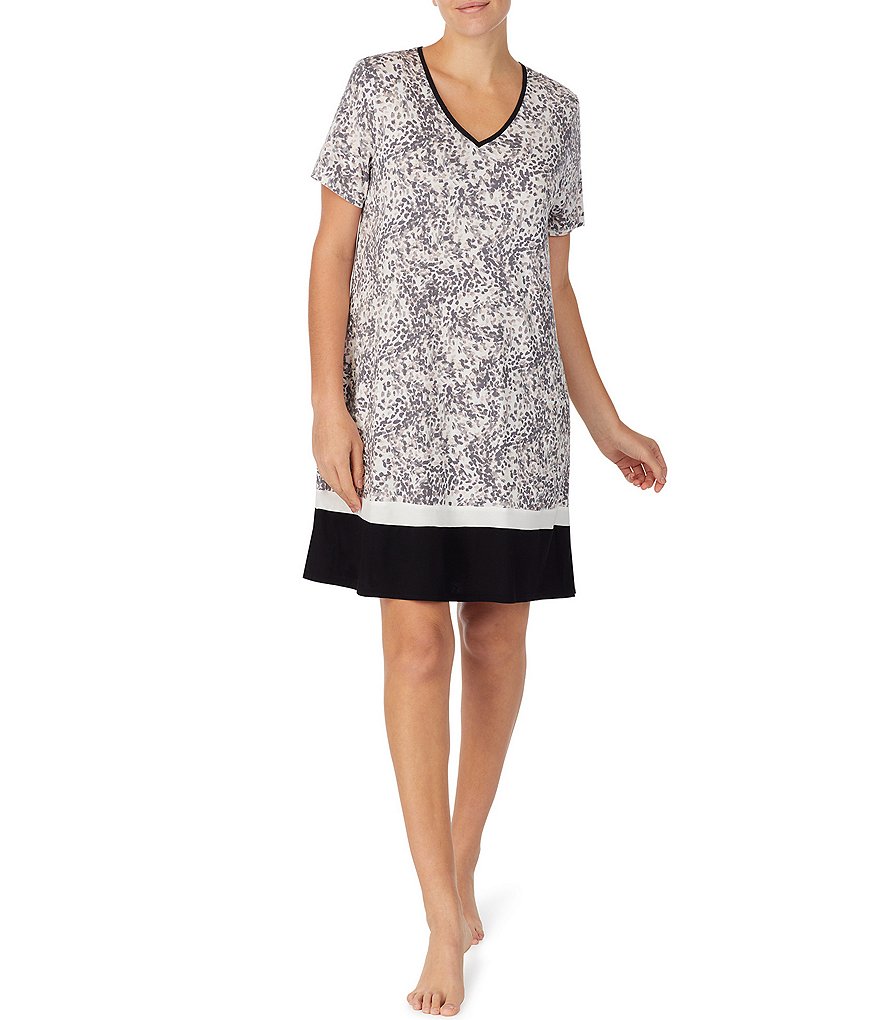 Donna Karan Printed Knit Sleepshirt