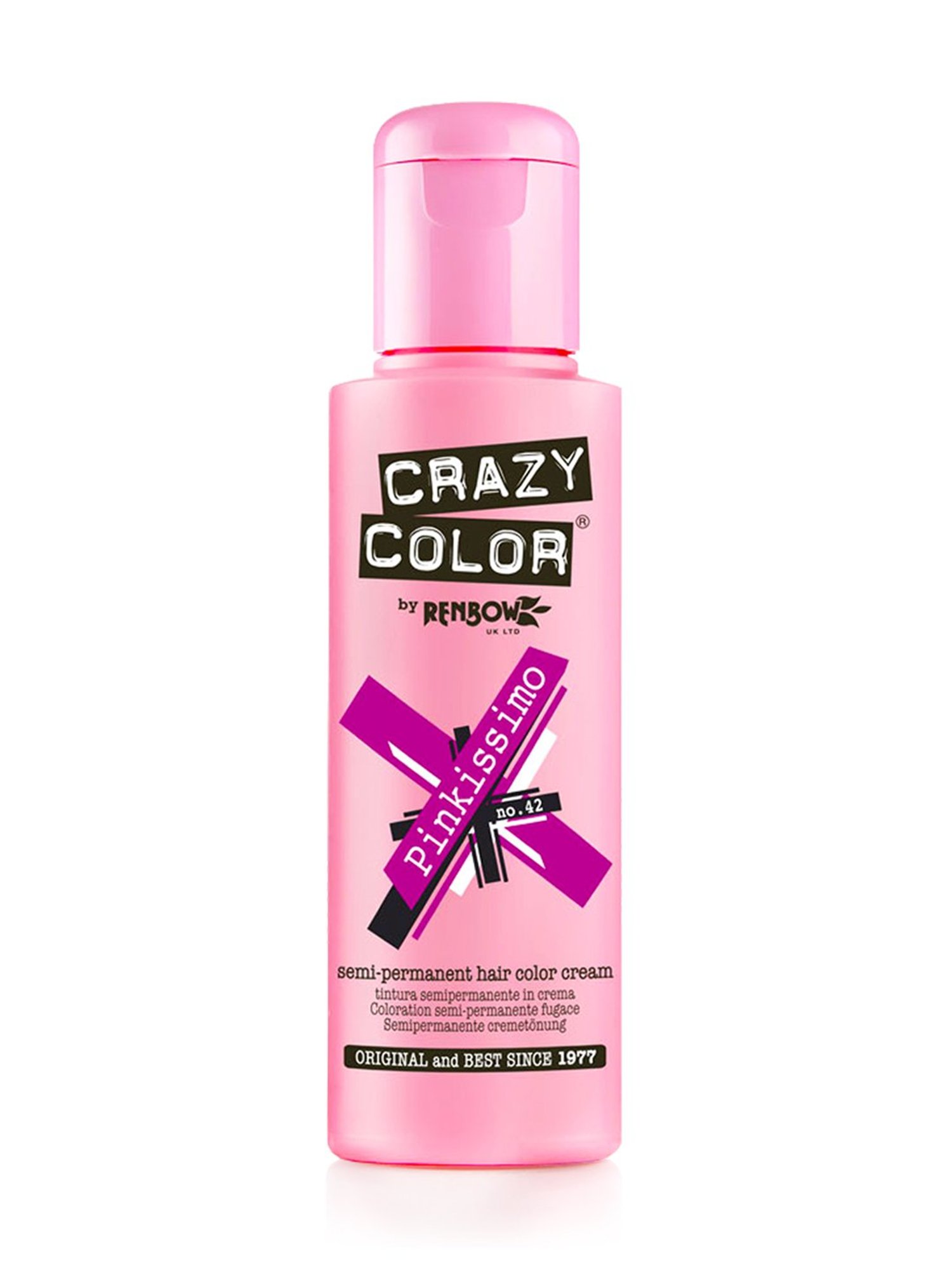 Crazy Color Semi-Permanent Hair Color Cream Pinkissimo 42 - 100 ml