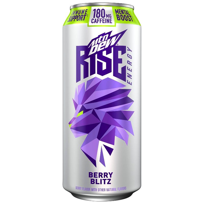 Mountain Dew Rise Berry Blitz Energy Drink - 16 fl oz Can